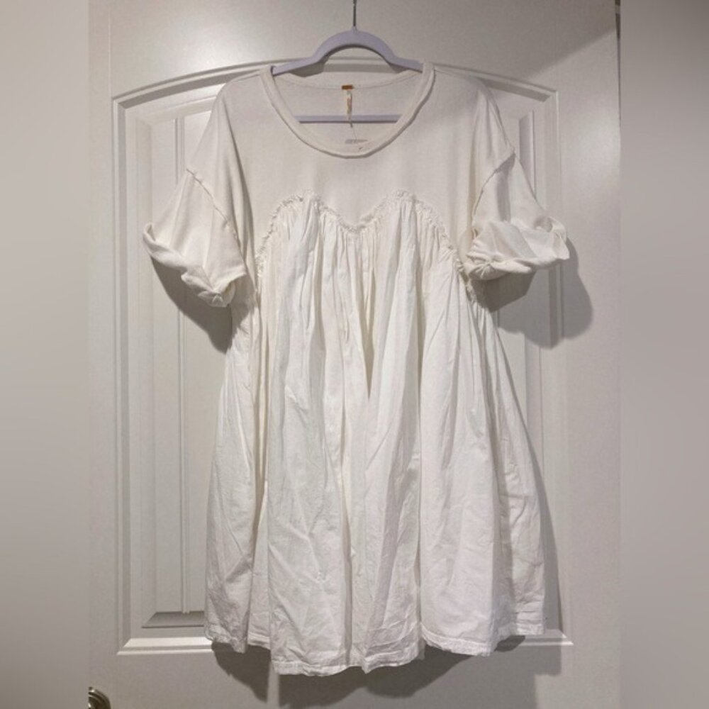 NWT Free People Catalina Boho Feminine Babydoll Oversized Western Mini Dress - Picture 3 of 10